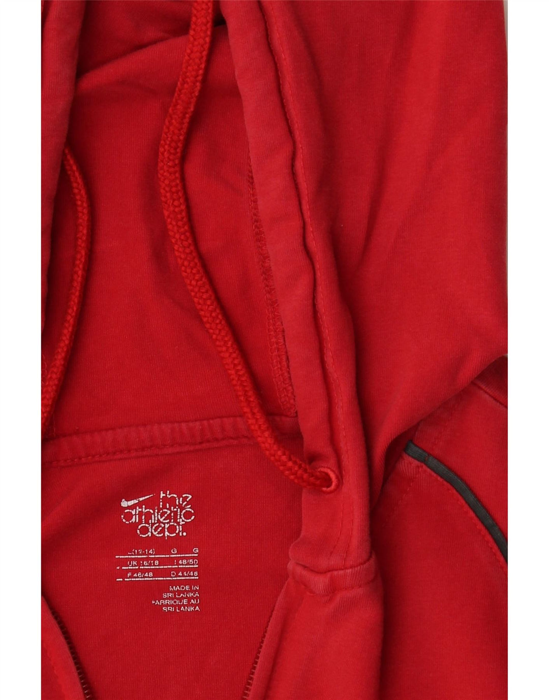 Suéter feminino Nike com capuz e zíper UK 16/18 grande vermelho