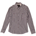 Camisa masculina Guess pequena xadrez azul de algodão