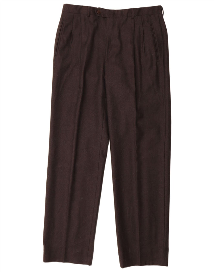 MARCO PLANESIO Masculino Pegged Suit Calça IT 52 XL W34 L33 Lã Preta