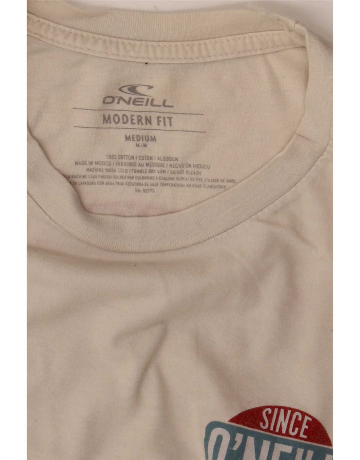Camiseta masculina O'Neill com ajuste moderno gráfico top médio algodão branco