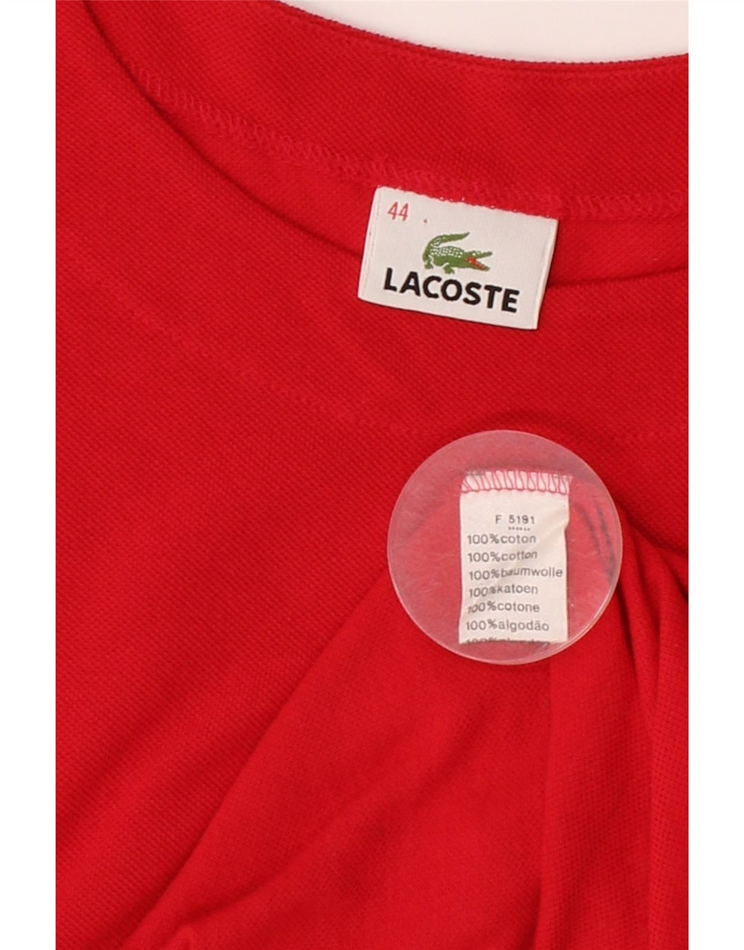 Camiseta feminina LACOSTE tamanho superior 44 grande vermelho
