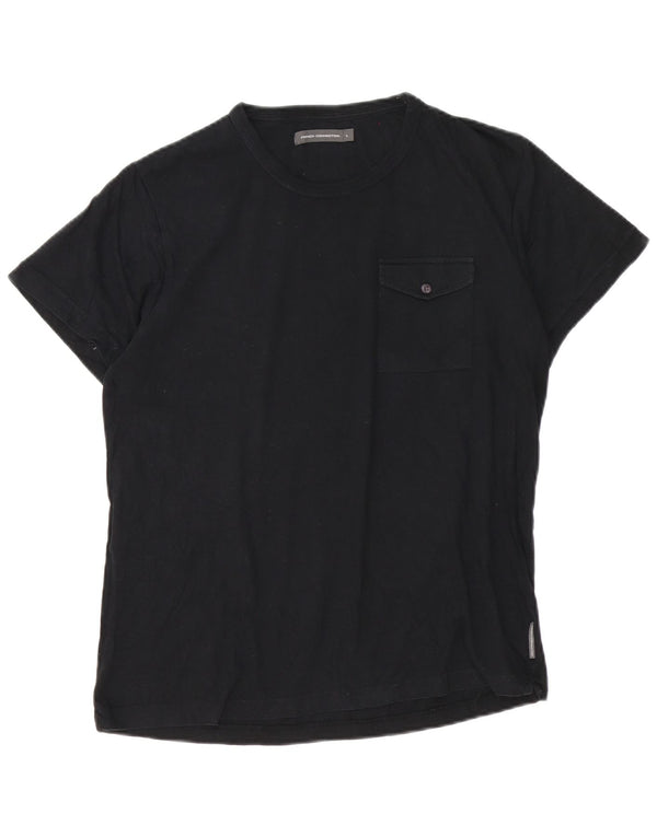 Camiseta masculina French Connection grande algodão preto