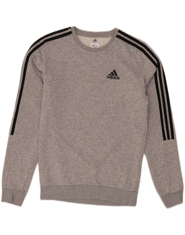 ADIDAS Mens Sweatshirt Jumper XS Grey Cotton