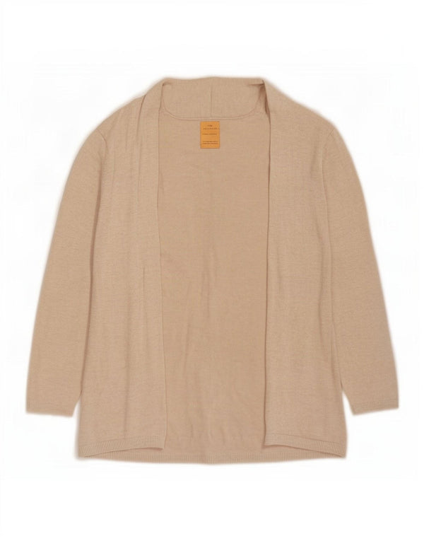 Suéter cardigã Zara Girls Regular Fit 9-10 anos Bege Viscose Clássico
