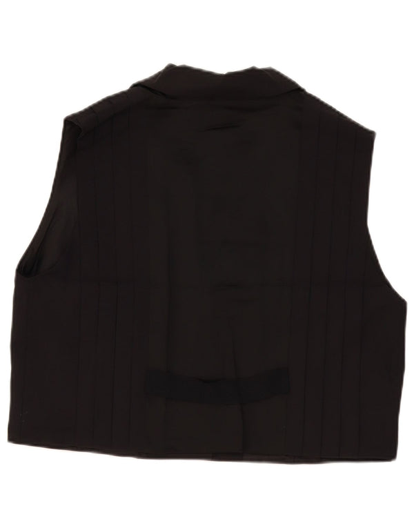 Colete feminino Zara UK 18 XL preto viscose