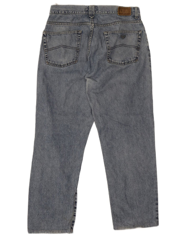 Calça jeans reta masculina Armani W36 L29 algodão azul