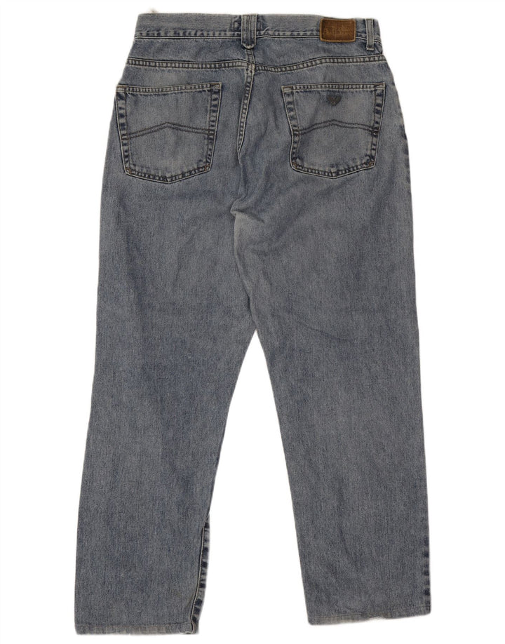 Calça jeans reta masculina Armani W36 L29 algodão azul