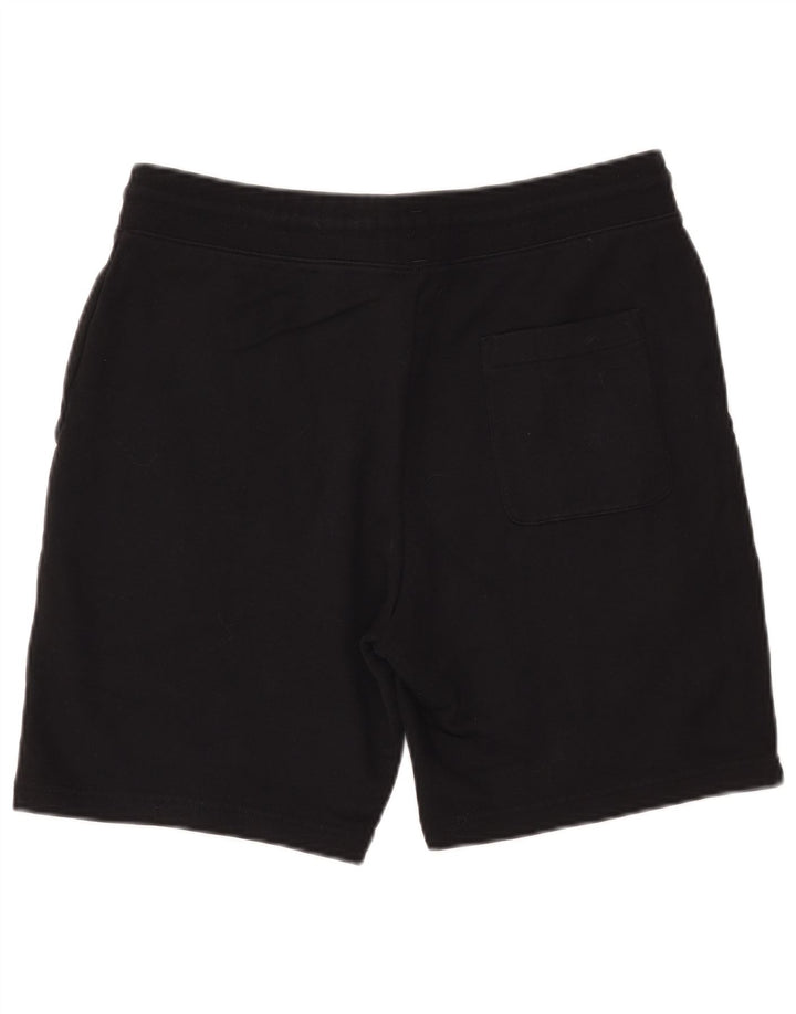 Shorts esportivos masculinos de ajuste regular da MARKS & SPENCER, algodão preto médio