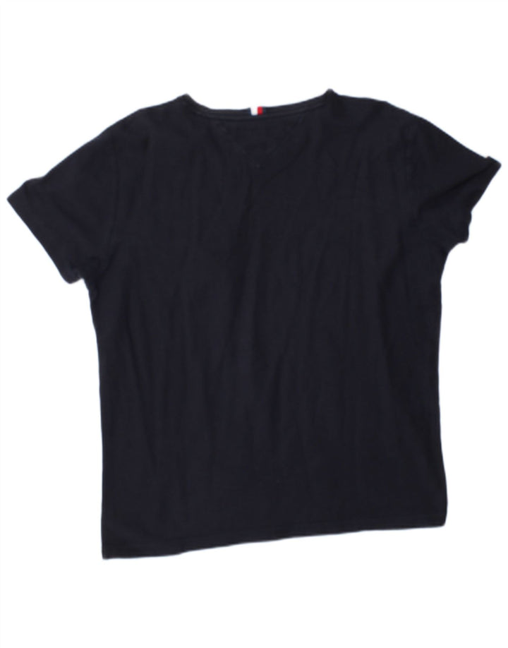 Camiseta masculina Tommy Hilfiger Top médio algodão azul marinho