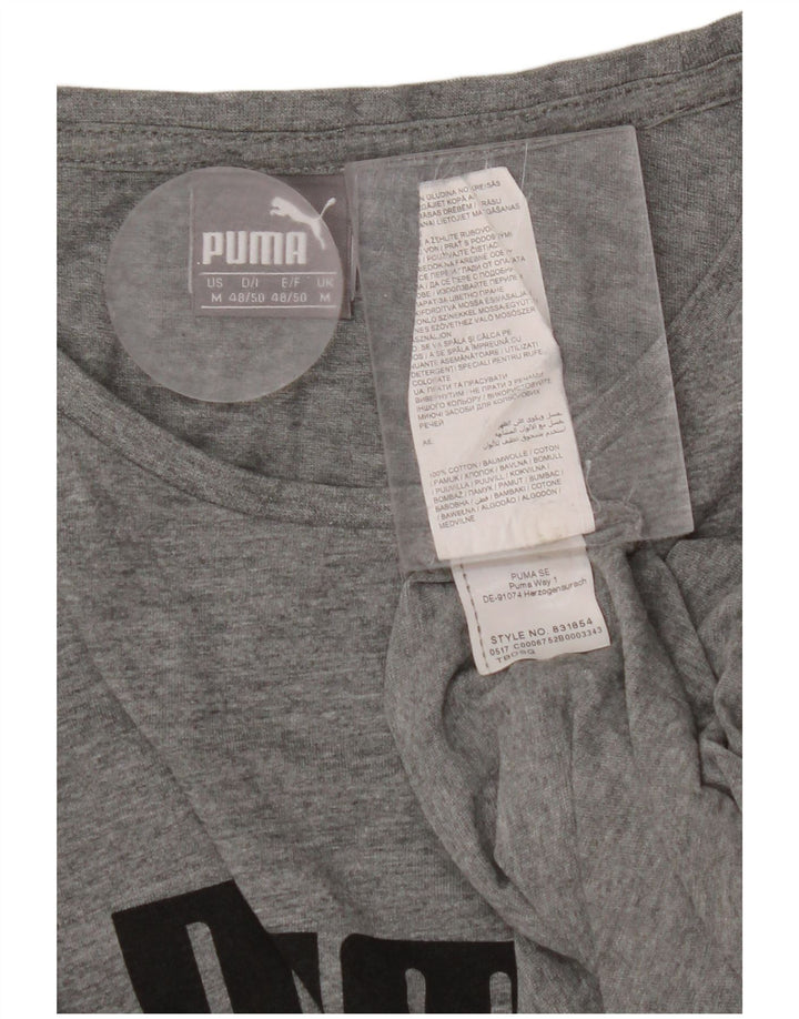 Camiseta masculina PUMA Graphic cinza médio algodão