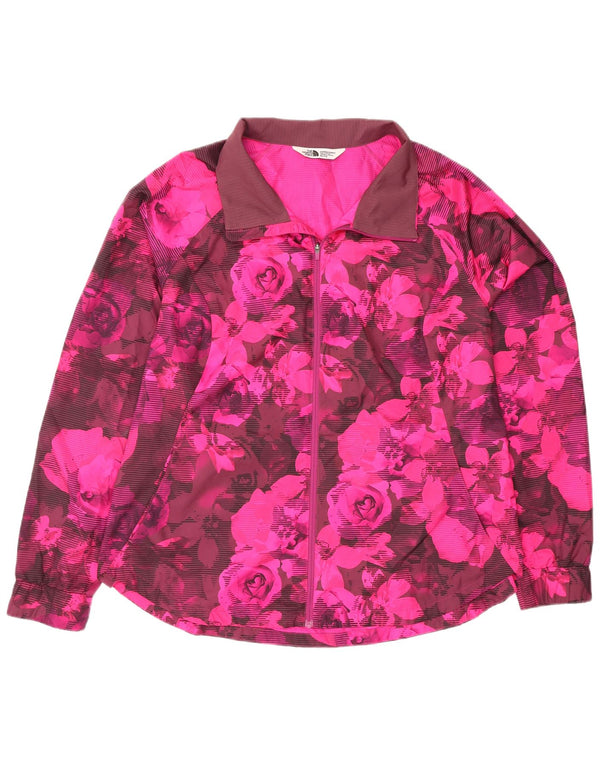 Jaqueta de treino feminina The North Face UK 18 XL rosa floral poliéster