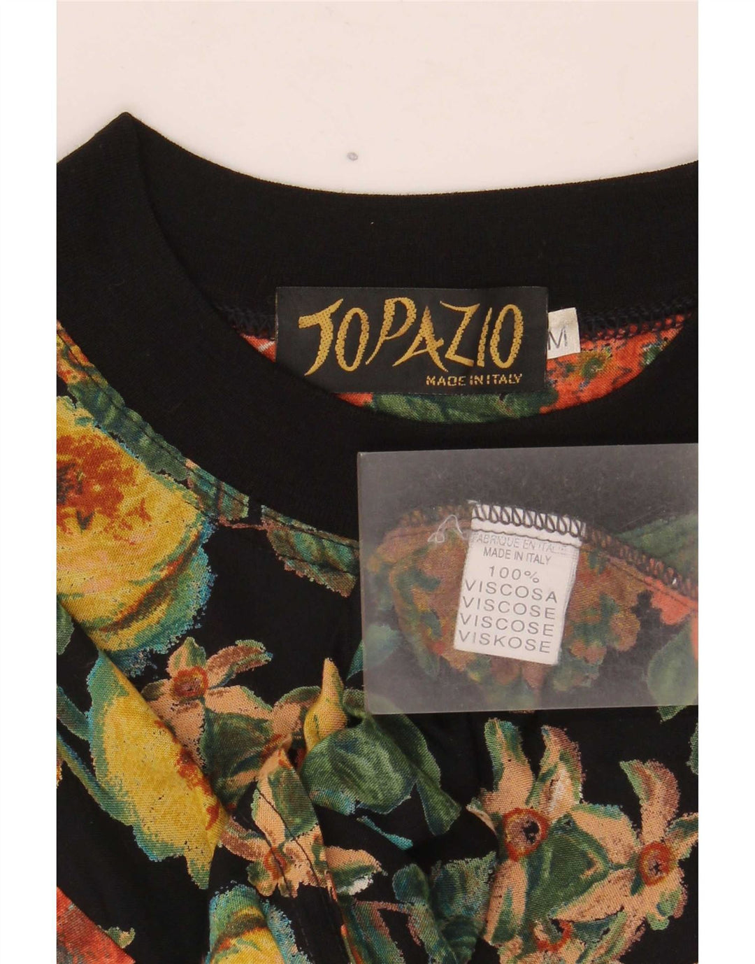 Blusa feminina Topazio UK 14 média viscose floral multicolorida
