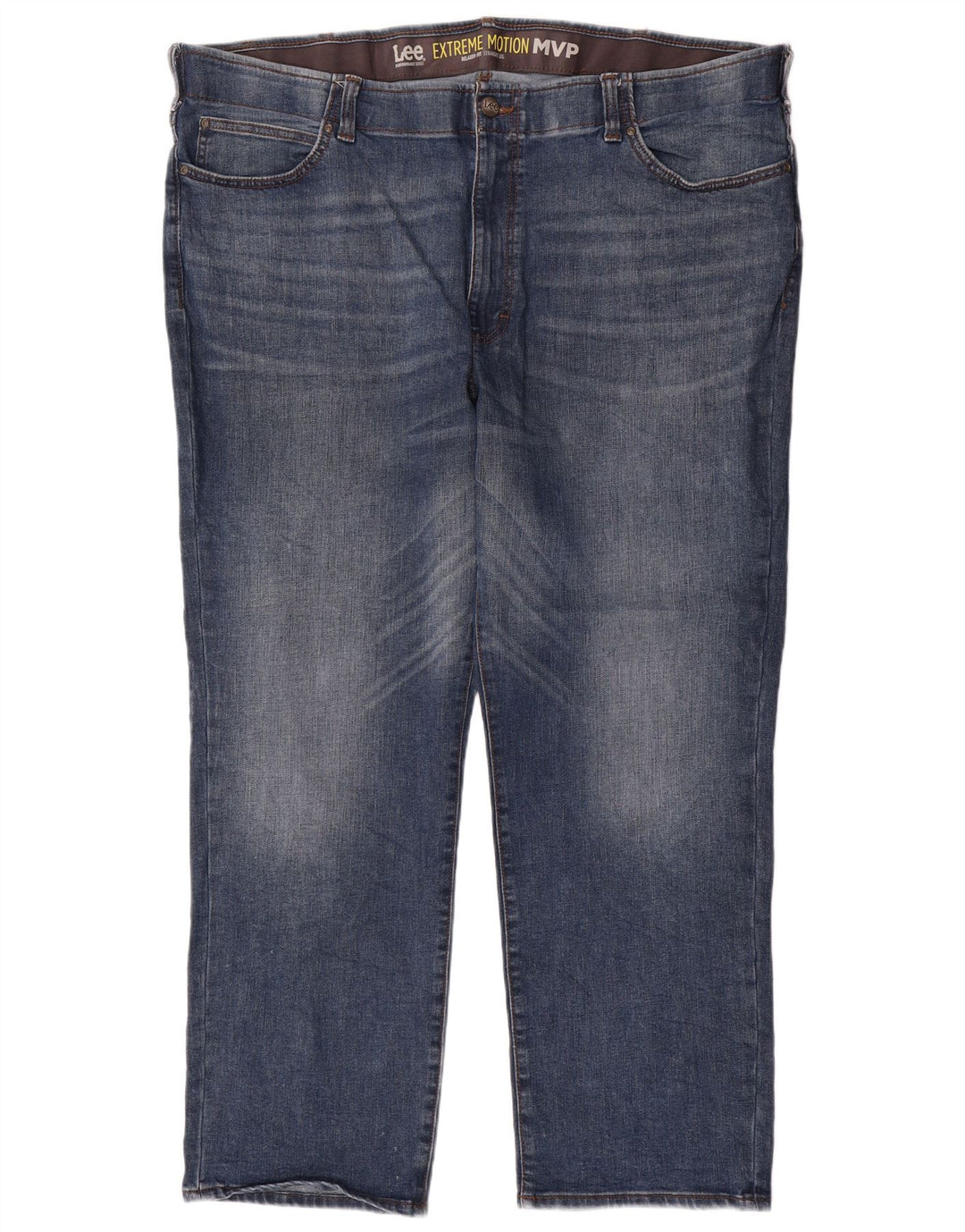 Lee Mens Straight Jeans W48 L32 Azul Algodão