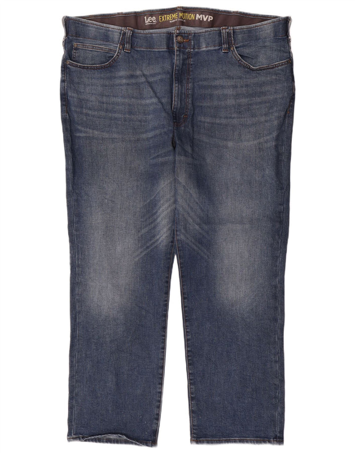Lee Mens Straight Jeans W48 L32 Azul Algodão