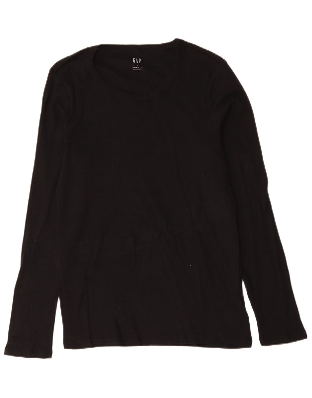 Gap Mens Top Manga Longa Grande Algodão Preto