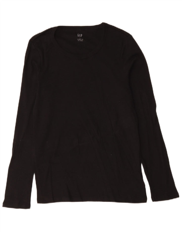Gap Mens Top Manga Longa Grande Algodão Preto