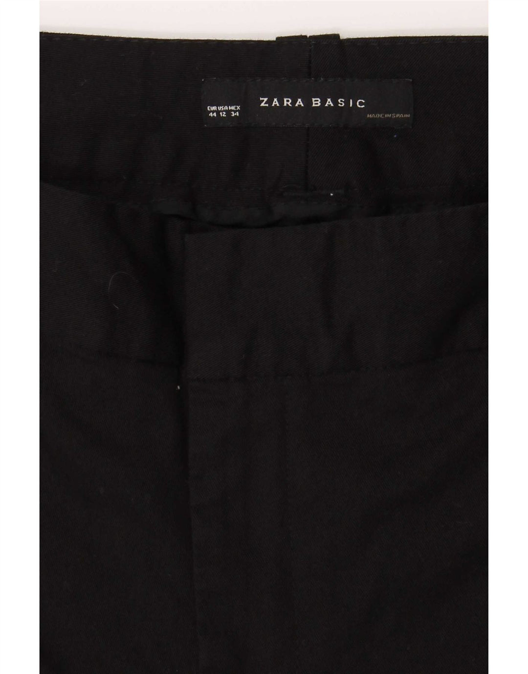 Zara Calça Chino Feminina EU 44 Grande W34 L31 Preta