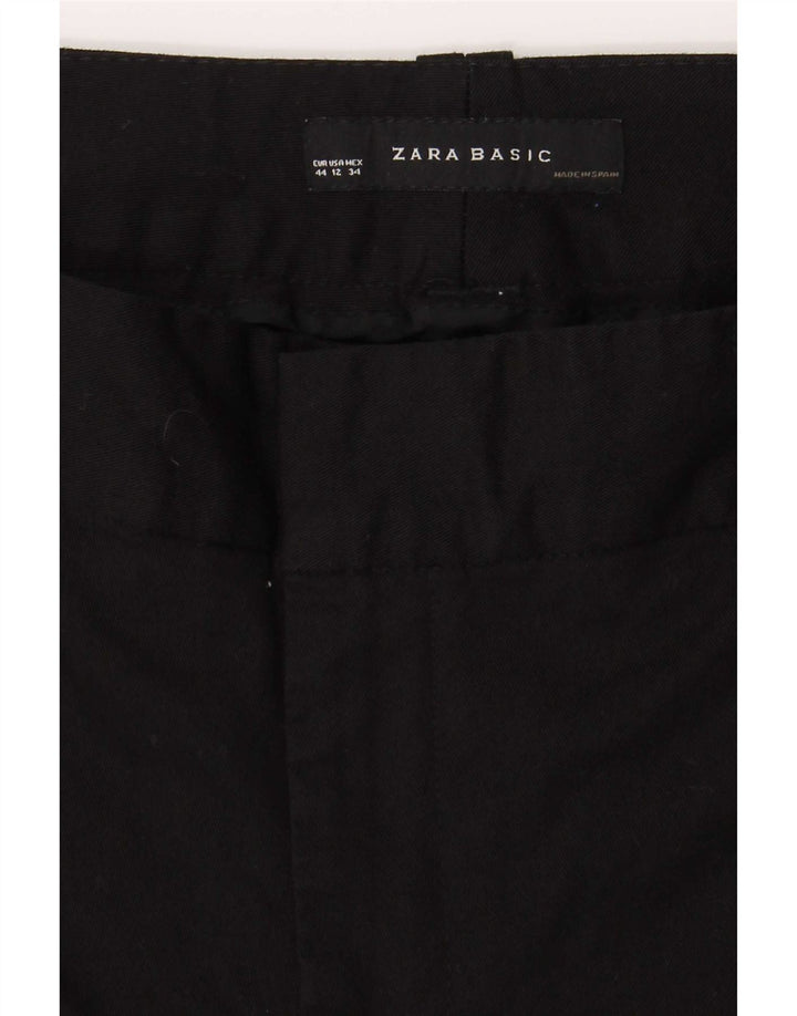 Zara Calça Chino Feminina EU 44 Grande W34 L31 Preta
