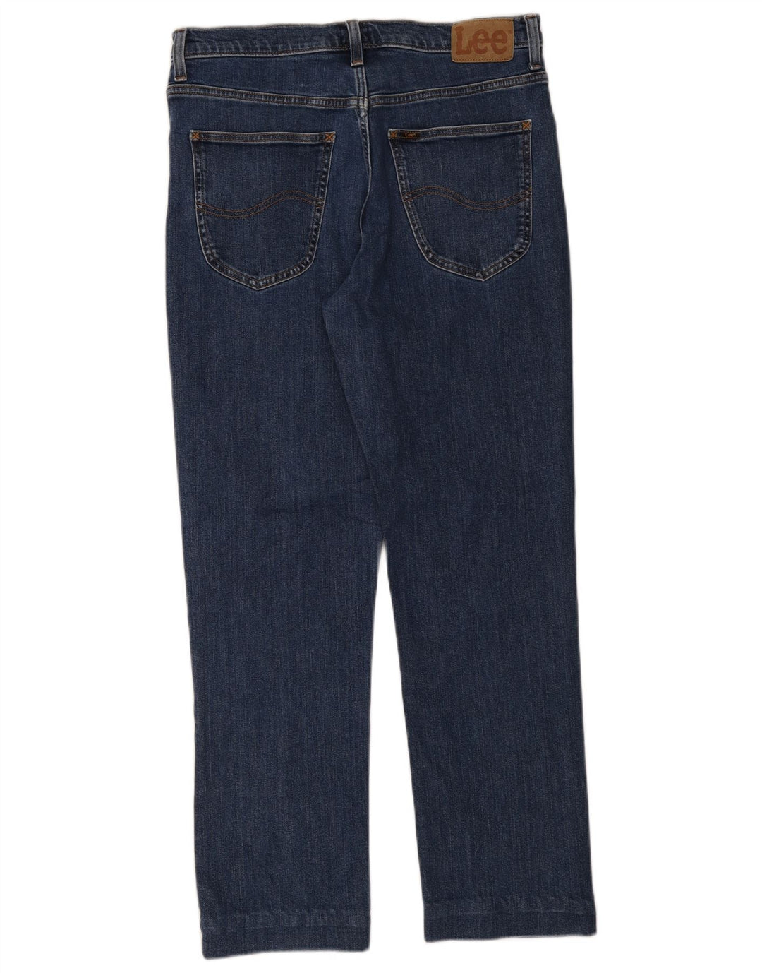 Lee Mens Brooklyn Straight Jeans W34 L29 Azul Algodão