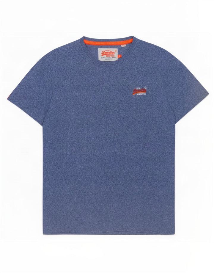 Camiseta masculina Superdry Top grande azul manchado