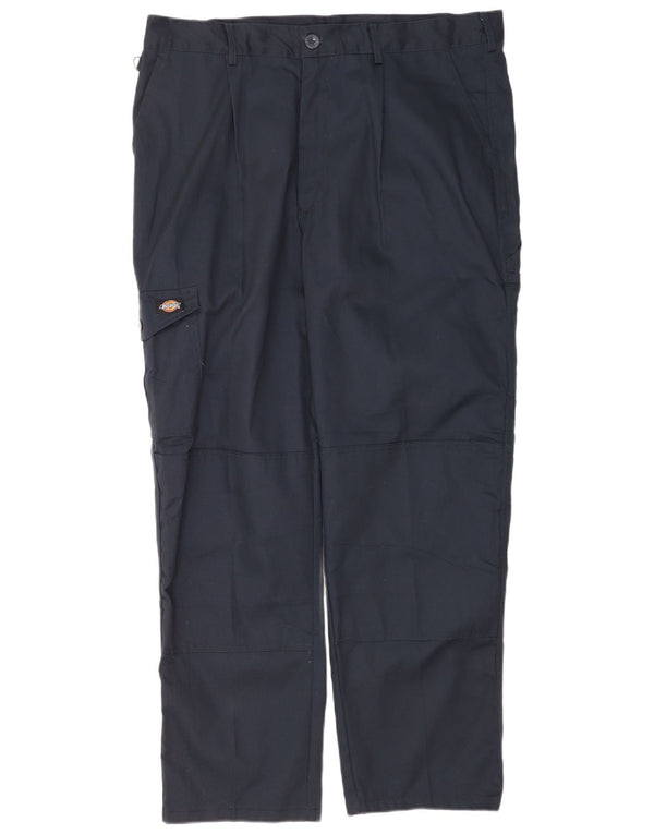 Calças cargo retas masculinas Dickies W40 L31 poliéster azul marinho