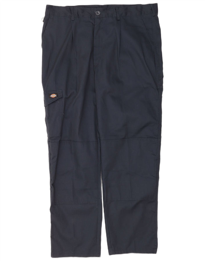 Calças cargo retas masculinas Dickies W40 L31 poliéster azul marinho
