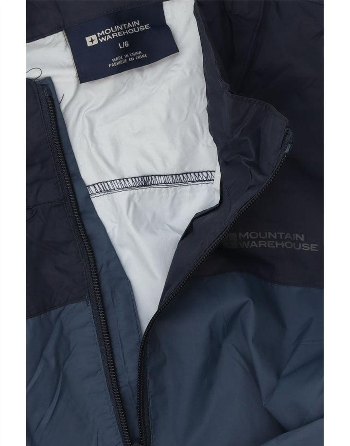 Jaqueta de chuva masculina MOUNTAIN WAREHOUSE Reino Unido 40 grande bloco colorido azul marinho