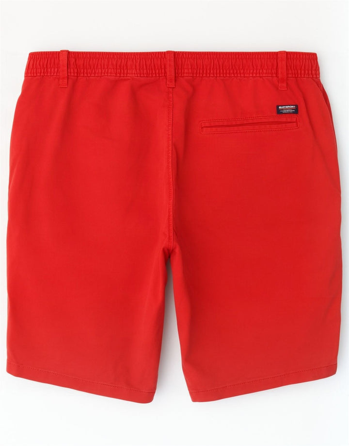 Superdry Mens Chino Shorts W33 Médio Algodão Vermelho