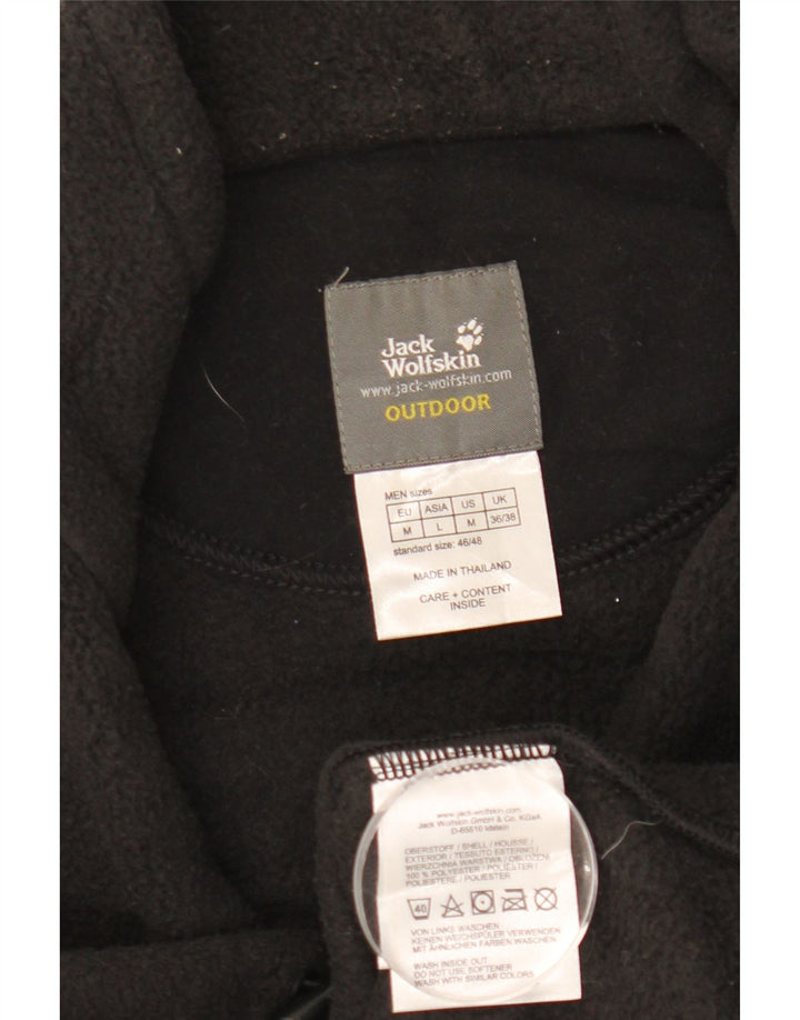 Colete masculino de lã Jack Wolfskin Reino Unido 36/38 poliéster preto médio
