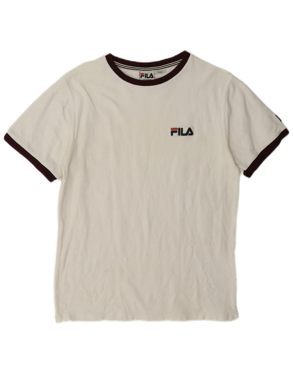 Fila Camiseta Masculina Top Grande Algodão Branco