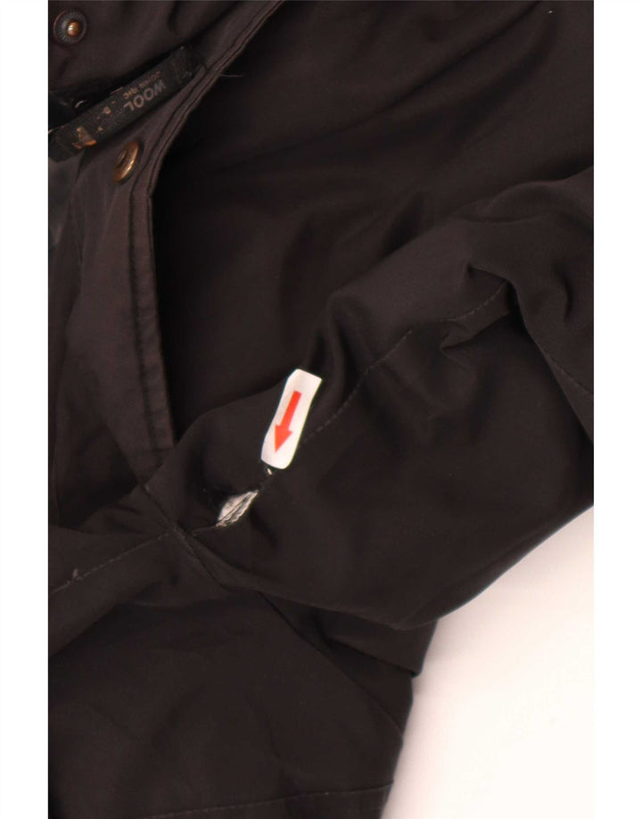 Jaqueta Parka Feminina Woolrich com Capuz Reino Unido 12 Médio Preto