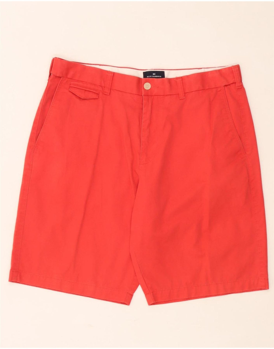 Shorts chino masculino Marks & Spencer W36 grande algodão laranja