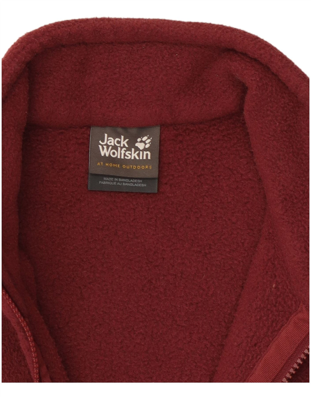 Jaqueta de lã feminina Jack Wolfskin Reino Unido 10/12 poliéster médio Borgonha