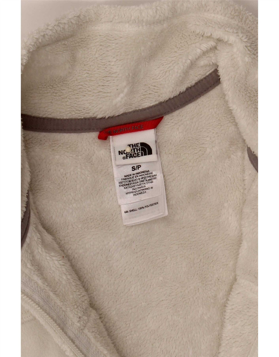Jaqueta de lã feminina The North Face UK 10 poliéster branco pequeno