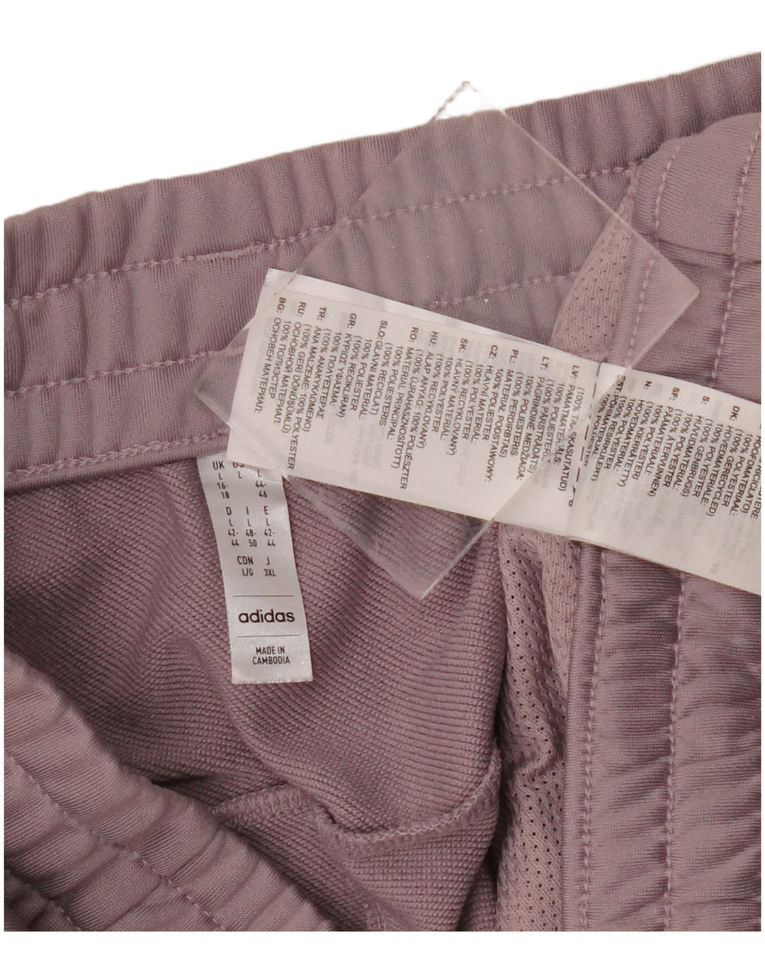 ADIDAS Calças de treino femininas Joggers UK 16/18 Grande Roxo Poliéster