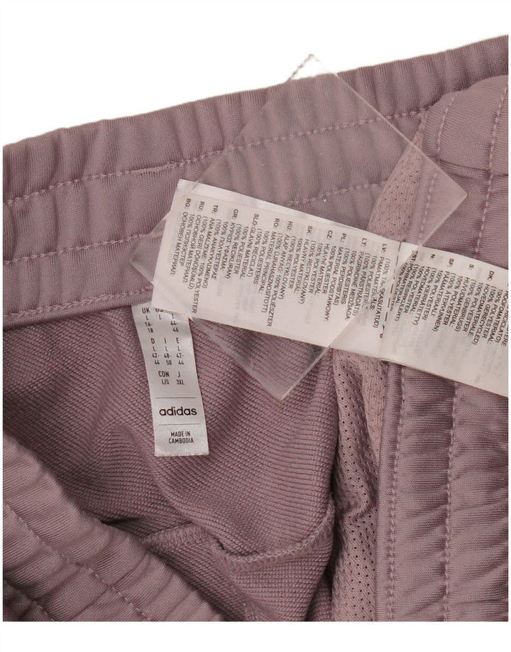 ADIDAS Calças de treino femininas Joggers UK 16/18 Grande Roxo Poliéster