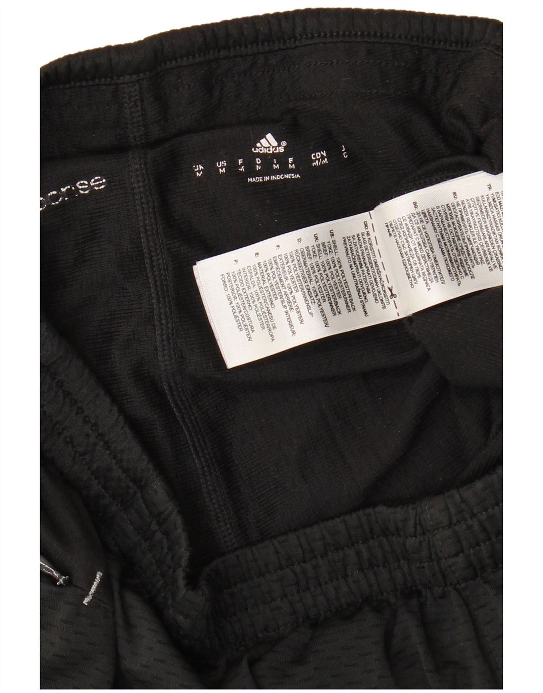 Shorts esportivos masculinos Adidas médio preto poliéster