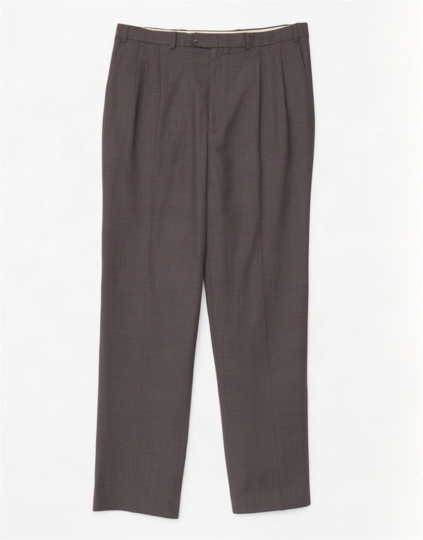 Calça masculina Marks & Spencer com pegged suit W38 L33 lã cinza