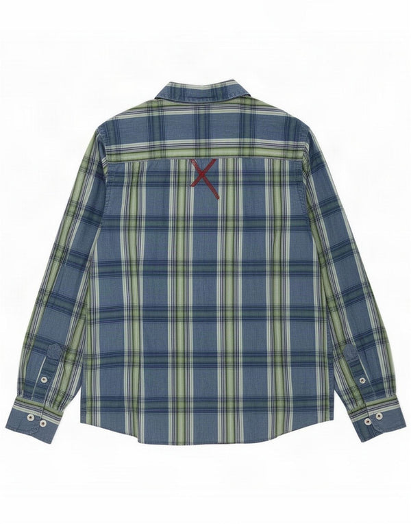 Gant Boys Rugger Slim Fit Camisa 9-10 anos Grande algodão xadrez azul