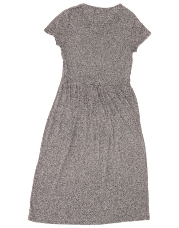 Vestido feminino Topshop A-Line UK 8 pequeno cinza manchado