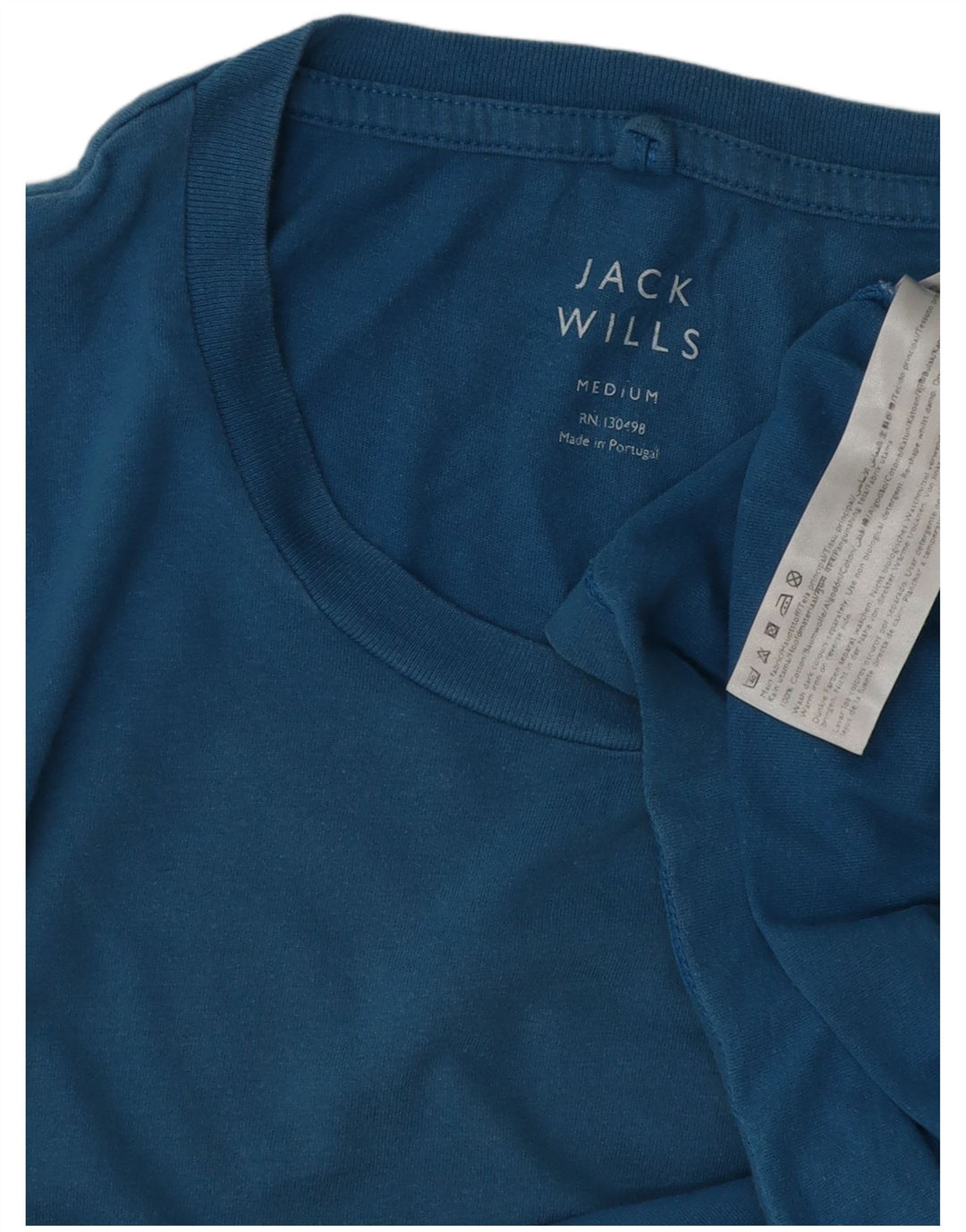 Camiseta masculina Jack Wills Top médio algodão azul