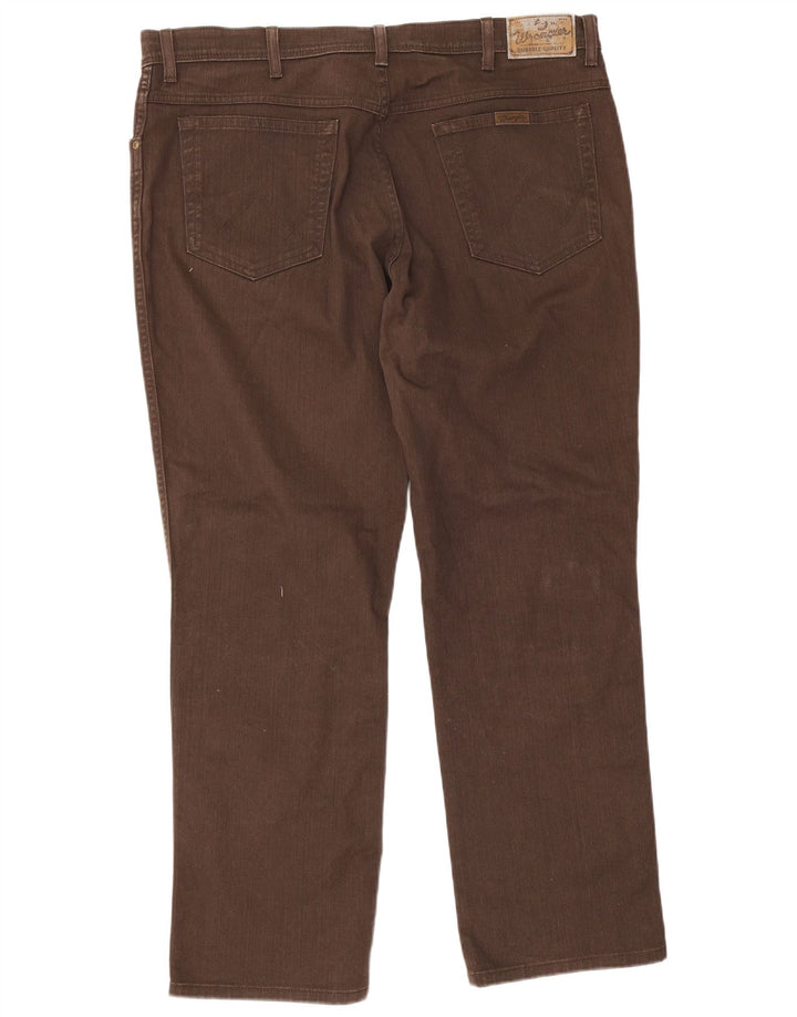 Wrangler masculino regular fit jeans reto W40 L30 algodão marrom