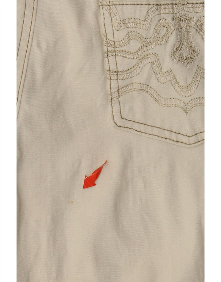 Shorts casuais femininos LEE Slender Secret US 8 médio W28 algodão branco