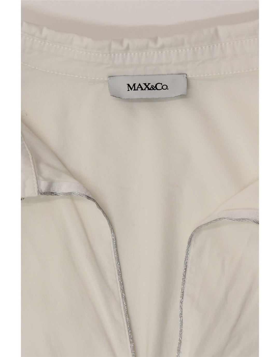 Camisa pulôver feminina Max & Co. UK 12 médio branco