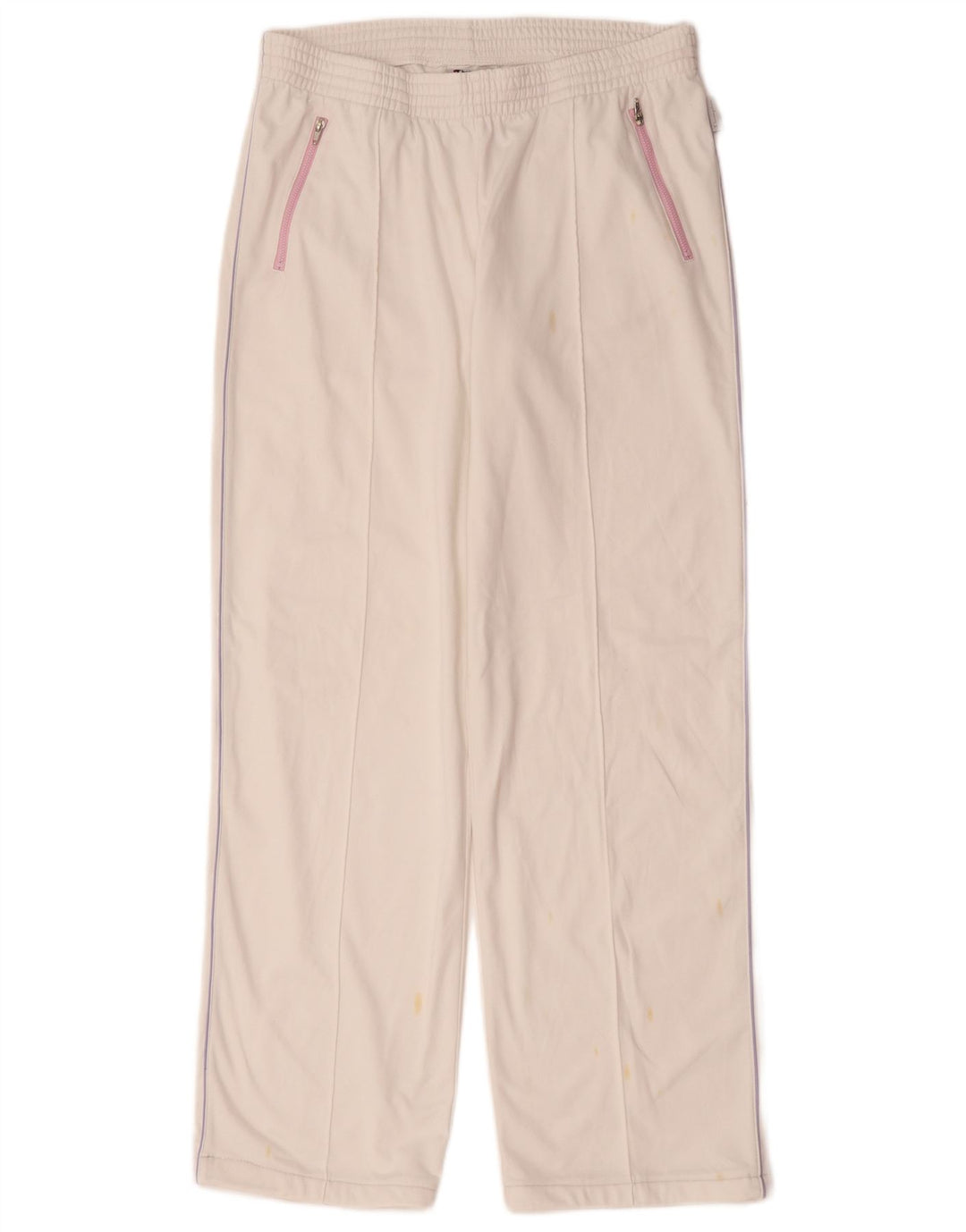 Calça de treino feminina Champion UK 14 grande poliéster branco