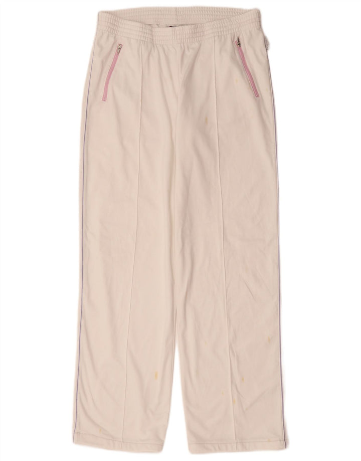 Calça de treino feminina Champion UK 14 grande poliéster branco