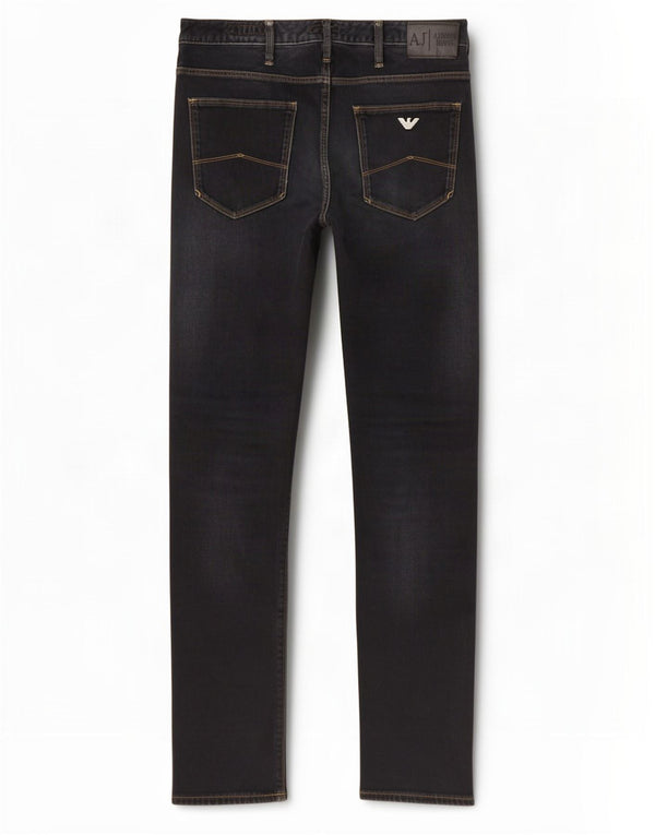 Armani Mens Slim Jeans W30 L34 Algodão Preto