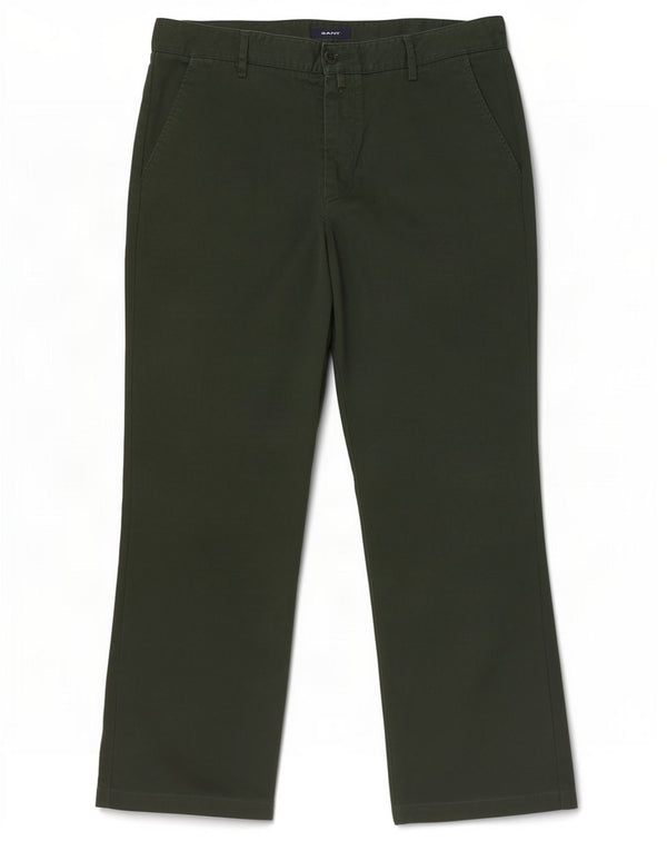 Gant Mens New Haven Regular Fit Chino Calças W38 L29 Algodão Verde