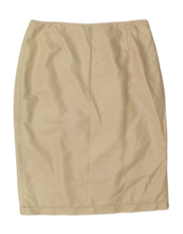 Saia lápis feminina vintage pequena W28 bege