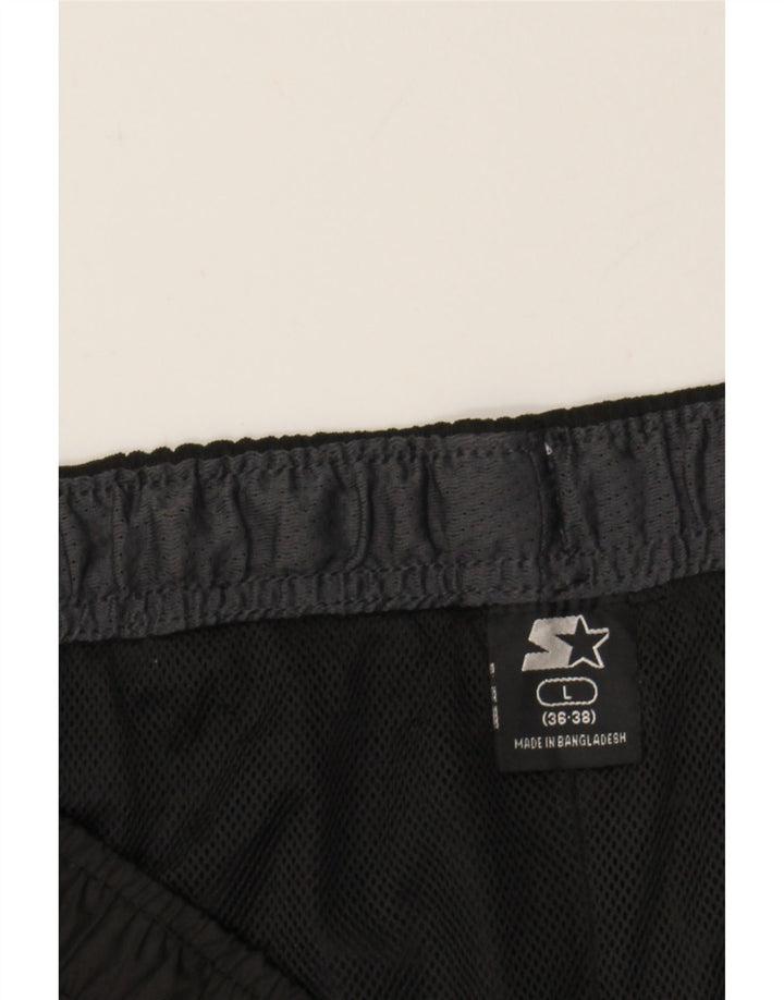 STARTER Mens Tracksuit Trousers Large  Black Polyester Vintage Starter and Second-Hand Starter from Messina Hembry 